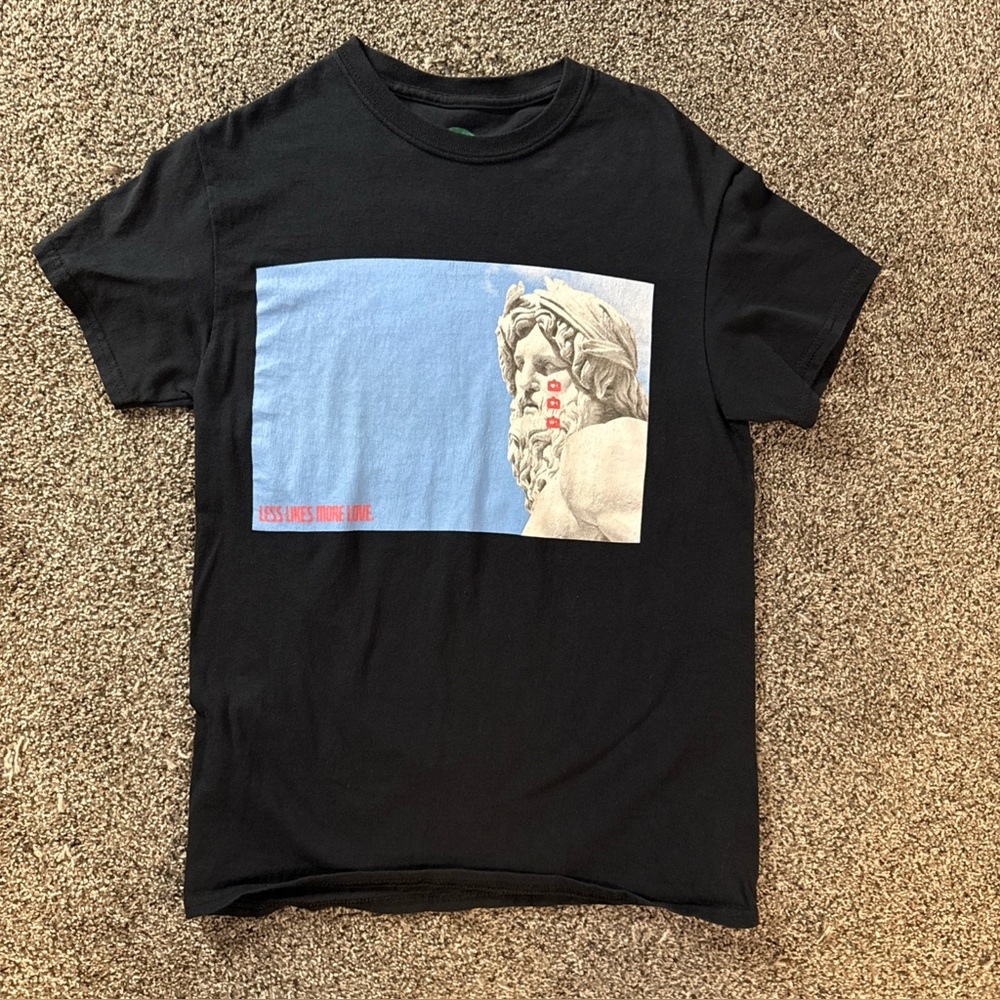 @ALL “Less Likes More Love” T-Shirt Tee (S) Small Women Black Tilly’s